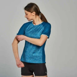 Rockrider MAILLOT MANCHES COURTES VELO VTT ST 100 FEMME TURQUOISE 21 Rockrider MAILLOT MANCHES COURTES VELO VTT ST 100 FEMME TURQUOISE -ProSportif Boutique maillot manches courtes vtt st 100 femme turquoise 7