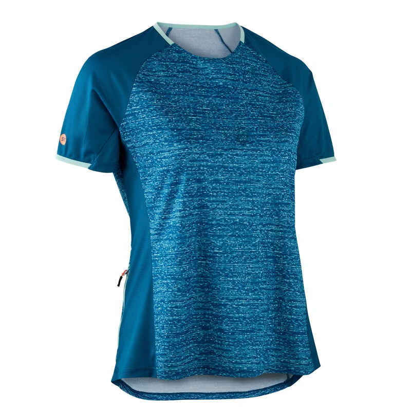 Rockrider MAILLOT MANCHES COURTES VELO VTT ST 100 FEMME TURQUOISE 3 Rockrider MAILLOT MANCHES COURTES VELO VTT ST 100 FEMME TURQUOISE