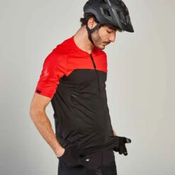 Rockrider MAILLOT MANCHES COURTES VTT ST 500 NOIR ET ROUGE HOMME -ProSportif Boutique maillot manches courtes vtt st 500 noir et rouge homme 3