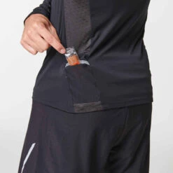 MAILLOT DE TRAIL RUNNING MANCHES LONGUES ZIP HOMME NOIR BRONZE -ProSportif Boutique maillot manches longues trail running homme noir bronze 4