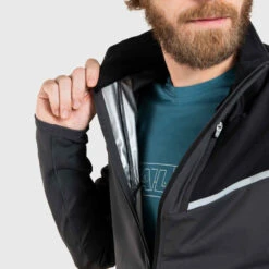 MAILLOT DE TRAIL RUNNING MANCHES LONGUES SOFTSHELL HOMME NOIR GRIS 14 MAILLOT DE TRAIL RUNNING MANCHES LONGUES SOFTSHELL HOMME NOIR GRIS -ProSportif Boutique maillot softshell manches longues trail running homme noir bronze 3