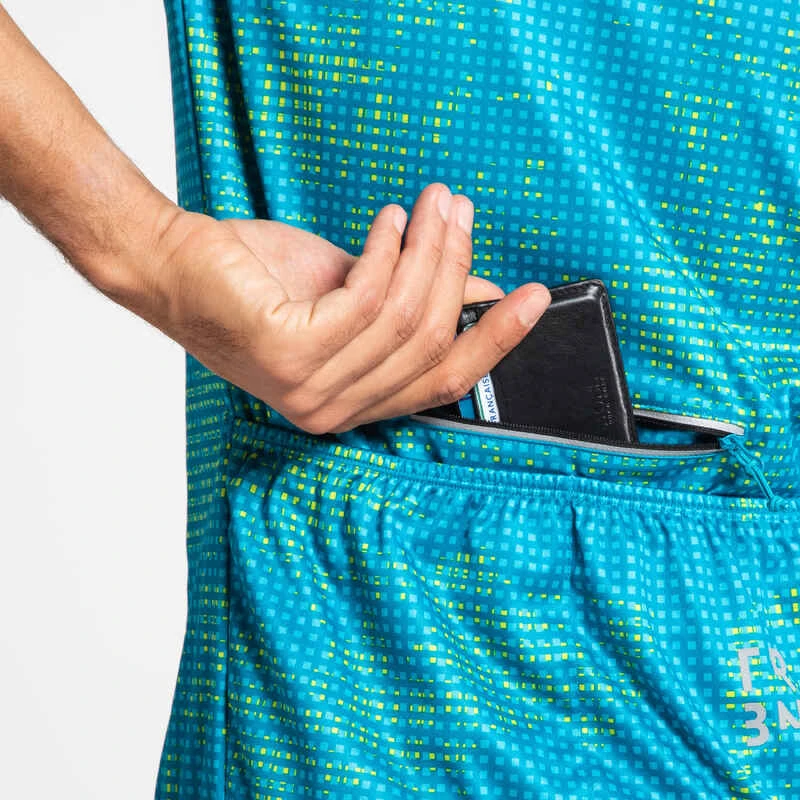 MAILLOT VELO ROUTE MANCHES COURTES ETE HOMME - RC100 TURQUOISE 6 MAILLOT VELO ROUTE MANCHES COURTES ETE HOMME - RC100 TURQUOISE â Image 4