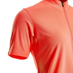 Maillot Manches Courtes Vélo 100 Femme Corail 9 Maillot Manches Courtes Vélo 100 Femme Corail -ProSportif Boutique maillot velo route manches courtes femme 100 corail 3
