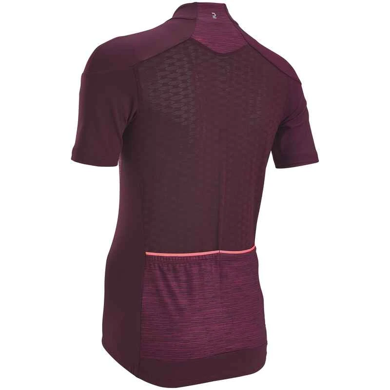 MAILLOT VELO ROUTE MANCHES COURTES FEMME 500 BORDEAUX 4 MAILLOT VELO ROUTE MANCHES COURTES FEMME 500 BORDEAUX – Image 2