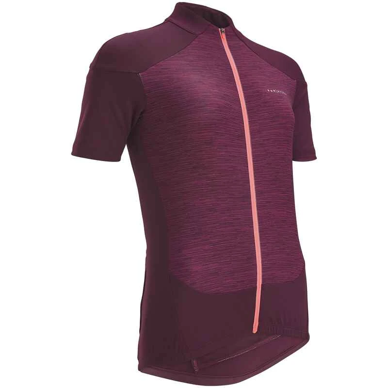 MAILLOT VELO ROUTE MANCHES COURTES FEMME 500 BORDEAUX 3 MAILLOT VELO ROUTE MANCHES COURTES FEMME 500 BORDEAUX