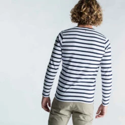 Tribord Marinière Homme Manches Longues Sailing 100 Blanc Bleu -ProSportif Boutique mariniere homme manches longues sailing 100 blanc bleu 2