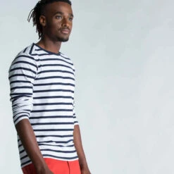 Tribord Marinière Homme Manches Longues Sailing 100 Blanc Bleu -ProSportif Boutique mariniere homme manches longues sailing 100 blanc bleu 5