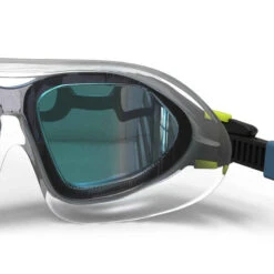 MASQUE DE PISCINE - ACTIVE TAILLE L - VERRES MIROIR - BLEU / NOIR -ProSportif Boutique masque de natation 500 active taille l bleu verres clairs 5