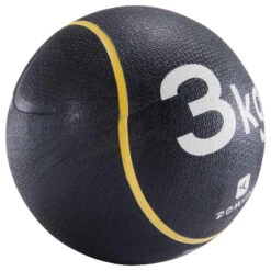 MÉDECINE BALL 3 Kg - DIAMÈTRE 22 Cm - FITNESS - JAUNE -ProSportif Boutique medecine balle toneball lestee 3kgslashdiametre 22cm 1