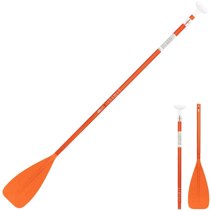 PAGAIE DE STAND UP PADDLE 100 DEMONTABLE REGLABLE 170-220 CM ORANGE 3 PARTIES 3 PAGAIE DE STAND UP PADDLE 100 DEMONTABLE REGLABLE 170-220 CM ORANGE 3 PARTIES