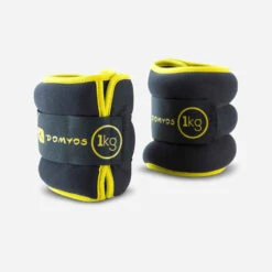 PAIRE D'HALTÈRES SOUPLES FITNESS 2*1 Kg - JAUNE