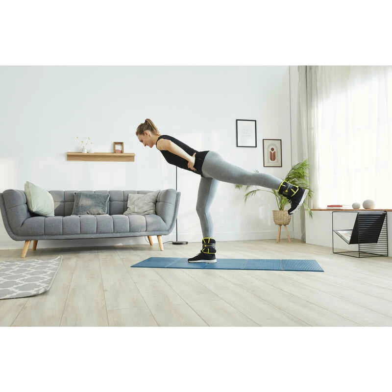 PAIRE D'HALTÈRES SOUPLES FITNESS 2*1 Kg - JAUNE 6 PAIRE D'HALTÈRES SOUPLES FITNESS 2*1 Kg - JAUNE – Image 4