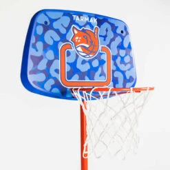 Panier De Basket Sur Pied Réglable De 1,30m à 1,60m Enfant - K500 Aniball Bleu -ProSportif Boutique panier de basketball enfant k500 aniball 130m a 160m jusqu a 8 ans 4