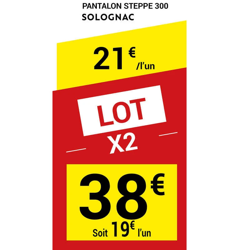 Pantalon Regular Homme - Steppe 300 Noir 4 Pantalon Regular Homme - Steppe 300 Noir – Image 2