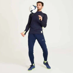 Kipsta Pantalon De Football Adulte TRAXIUM Marine Et Jaune -ProSportif Boutique pantalon de football adulte traxium marine et jaune 5