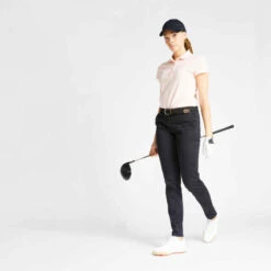 Pantalon De Golf Femme MW500 Noir -ProSportif Boutique pantalon de golf femme bleu marine 2