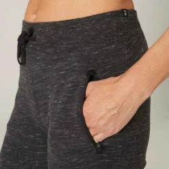 Pantalon Jogging Slim Fitness Femme - 520 Gris Chiné -ProSportif Boutique pantalon de jogging 520 femme gris 3