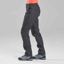 Pantalon De Trek Voyage - TRAVEL 100 Gris Femme -ProSportif Boutique pantalon de trek voyage travel 100 kaki femme 2