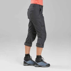 Pantalon De Trek Voyage - TRAVEL 100 Gris Femme -ProSportif Boutique pantalon de trek voyage travel 100 kaki femme 5