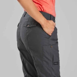 Pantalon De Trek Voyage - TRAVEL 100 Gris Femme -ProSportif Boutique pantalon de trek voyage travel 100 kaki femme 7
