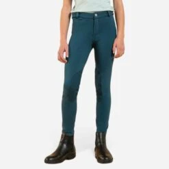 Pantalon équitation Enfant 140 Bleu Pétrole