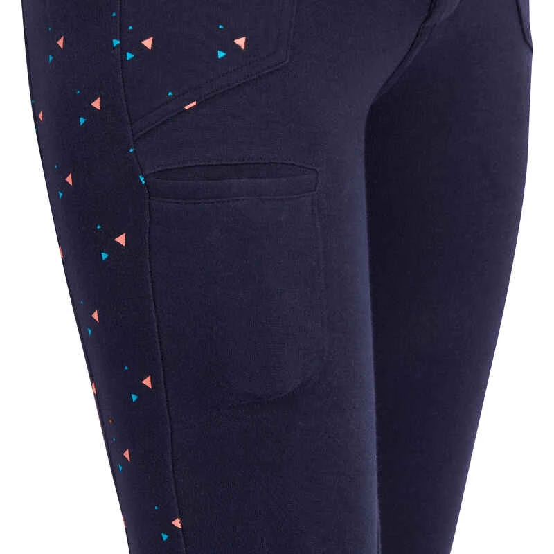 Pantalon équitation Fille 120 PRINT Marine à Points Rose 13 Pantalon équitation Fille 120 PRINT Marine à Points Rose – Image 11