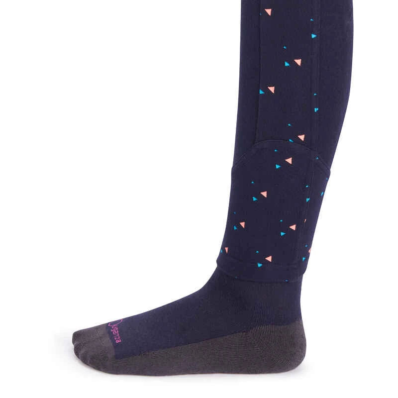 Pantalon équitation Fille 120 PRINT Marine à Points Rose 18 Pantalon équitation Fille 120 PRINT Marine à Points Rose – Image 16