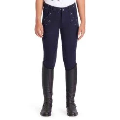 Pantalon équitation Fille 120 PRINT Marine à Points Rose 23 Pantalon équitation Fille 120 PRINT Marine à Points Rose -ProSportif Boutique pantalon equitation fille 120 print marine a points rose 2