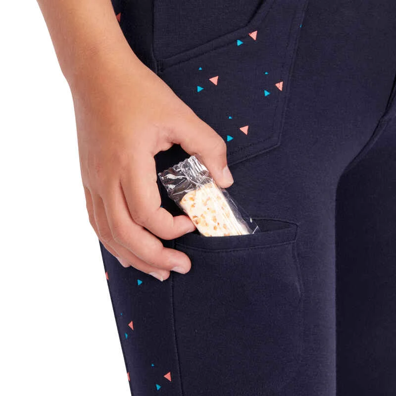 Pantalon équitation Fille 120 PRINT Marine à Points Rose 12 Pantalon équitation Fille 120 PRINT Marine à Points Rose – Image 10