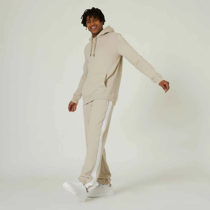 Pantalon Jogging Fitness Homme Synthétique Coupe Droite - Beige 7 Pantalon Jogging Fitness Homme Synthétique Coupe Droite - Beige – Image 5