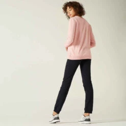 Pantalon Jogging Fitness Femme Coton Coupe Droite Sans Poche - 120 Noir 12 Pantalon Jogging Fitness Femme Coton Coupe Droite Sans Poche - 120 Noir -ProSportif Boutique pantalon jogging leger fitness coupe droite noir 2