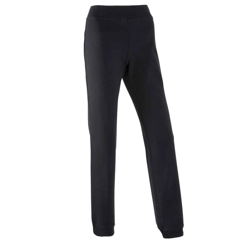 Pantalon Jogging Fitness Femme Coton Coupe Droite Sans Poche - 120 Noir 10 Pantalon Jogging Fitness Femme Coton Coupe Droite Sans Poche - 120 Noir – Image 8