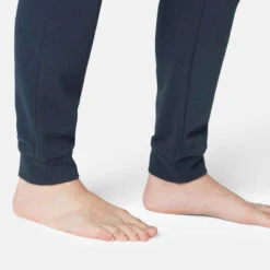 Pantalon Jogging Chaud Fitness Homme - 100 Bleu Noir -ProSportif Boutique pantalon jogging molleton fitness bleu fonce 6