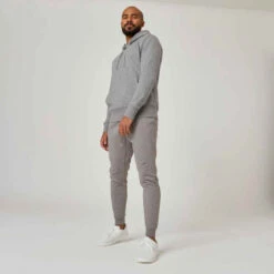 Pantalon Jogging Slim Fitness Homme - 500 Gris -ProSportif Boutique pantalon jogging slim majorite coton bleu marine 2