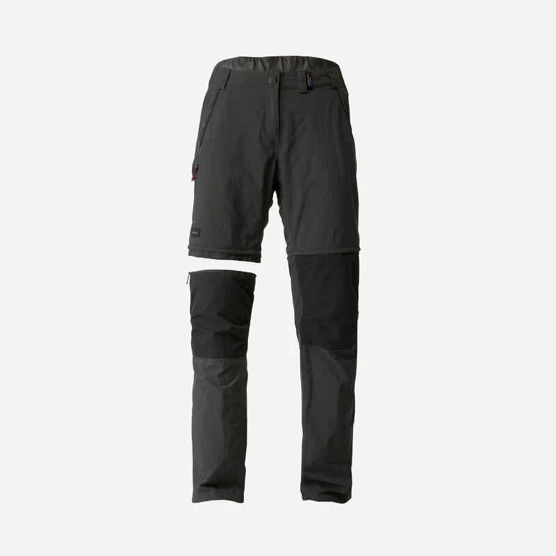 Pantalon Modulable 2 En 1 De Trek Montagne - MT100 Gris Femme 3 Pantalon Modulable 2 En 1 De Trek Montagne - MT100 Gris Femme