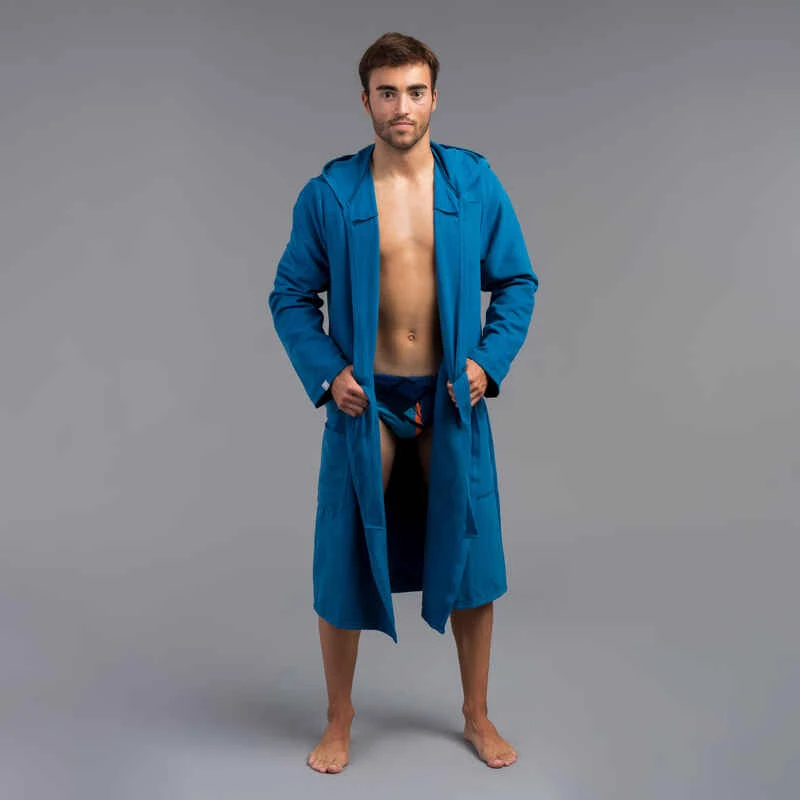 Peignoir De Bain Homme Microfibre Compact Bleu Indigo 3 Peignoir De Bain Homme Microfibre Compact Bleu Indigo