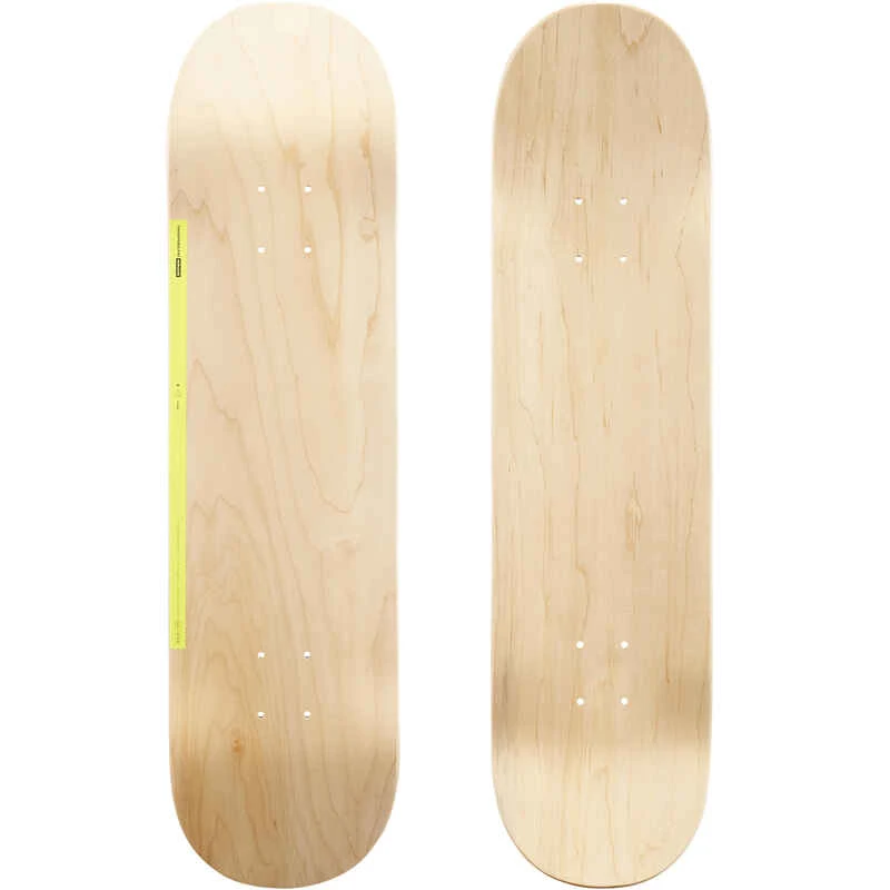 PLANCHE DE SKATE EN ERABLE DK100 TAILLE 8" COULEUR BOIS ET JAUNE. 3 PLANCHE DE SKATE EN ERABLE DK100 TAILLE 8" COULEUR BOIS ET JAUNE.