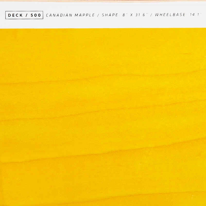 PLANCHE DE SKATE EN ERABLE DK120 GREETINGS TAILLE 8" COULEUR JAUNE. 8 PLANCHE DE SKATE EN ERABLE DK120 GREETINGS TAILLE 8" COULEUR JAUNE. – Image 6