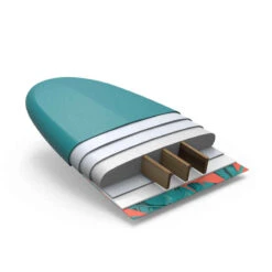 SURF MOUSSE 500 7'8" - Livré Avec 1 Leash Et 3 Ailerons -ProSportif Boutique planche de surf en mousse 7 8 500 livree avec 1 leash et 3 ailerons 2