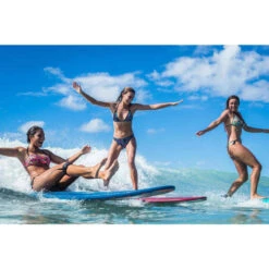 SURF MOUSSE 500 8'6" - Livré Avec 1 Leash Et 3 Ailerons