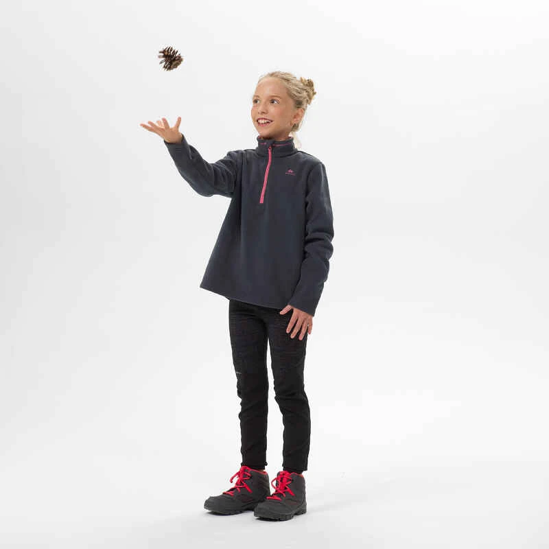 Quechua Polaire De Randonnée - MH100 Grise Foncée - Enfant 7-15 Ans 4 Quechua Polaire De Randonnée - MH100 Grise Foncée - Enfant 7-15 Ans – Image 2