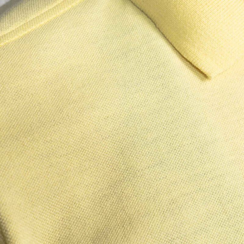 Polo De Golf Manches Courtes Femme MW500 Jaune Pale 7 Polo De Golf Manches Courtes Femme MW500 Jaune Pale – Image 5