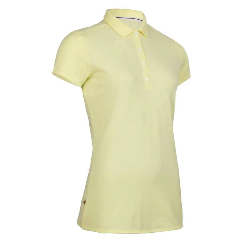 Polo De Golf Manches Courtes Femme MW500 Jaune Pale 8 Polo De Golf Manches Courtes Femme MW500 Jaune Pale – Image 6