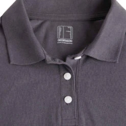 Polo De Golf Manches Courtes Femme MW100 Gris -ProSportif Boutique polo de golf manches courtes femme mw100 gris 1