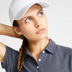 Polo De Golf Manches Courtes Femme MW100 Gris -ProSportif Boutique polo de golf manches courtes femme mw100 gris 5