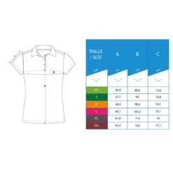 Polo De Golf Manches Courtes Femme MW100 Gris -ProSportif Boutique polo de golf manches courtes femme mw100 gris 6