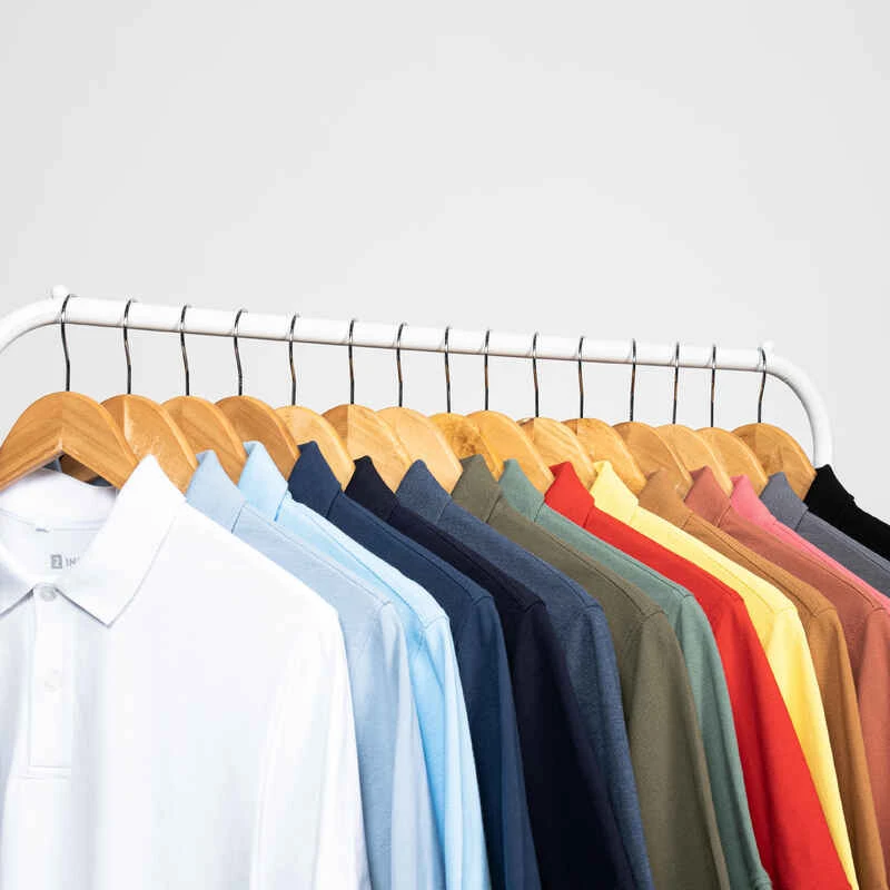 Polo De Golf Manches Courtes Homme MW500 Noisette 6 Polo De Golf Manches Courtes Homme MW500 Noisette – Image 4