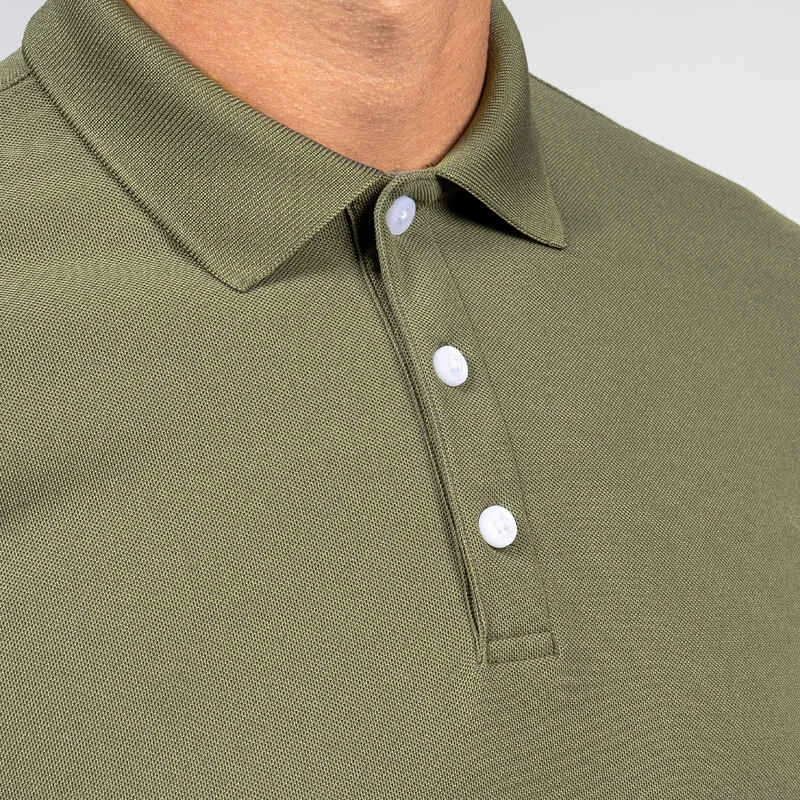 Polo De Golf Manches Courtes Homme WW500 Kaki 6 Polo De Golf Manches Courtes Homme WW500 Kaki â Image 4