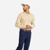 POLO GOLF MANCHES LONGUES HOMME - MW500 BEIGE -ProSportif Boutique polo de golf manches longues homme mw500 bleu marine