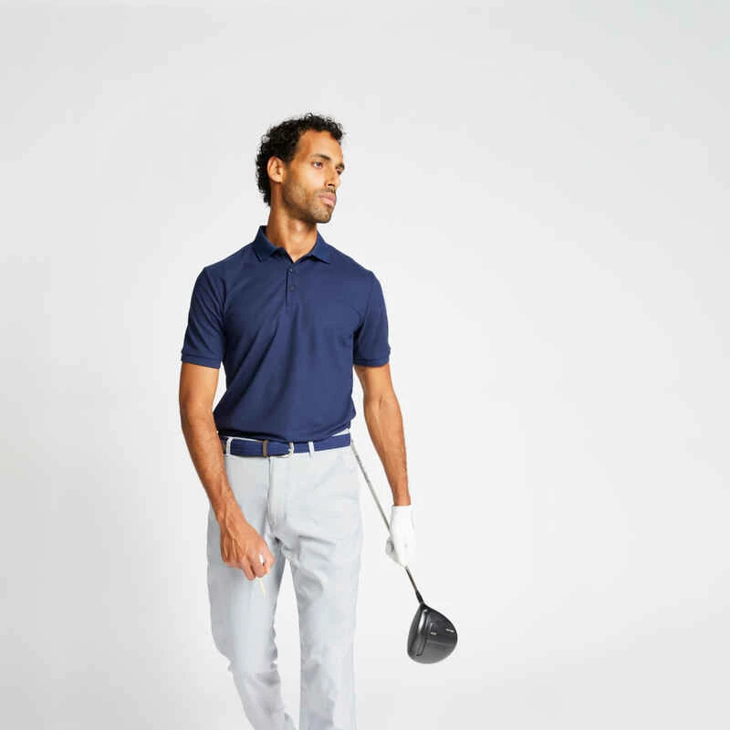 Polo De Golf Manches Courtes Homme WW500 Bleu Marine 4 Polo De Golf Manches Courtes Homme WW500 Bleu Marine – Image 2
